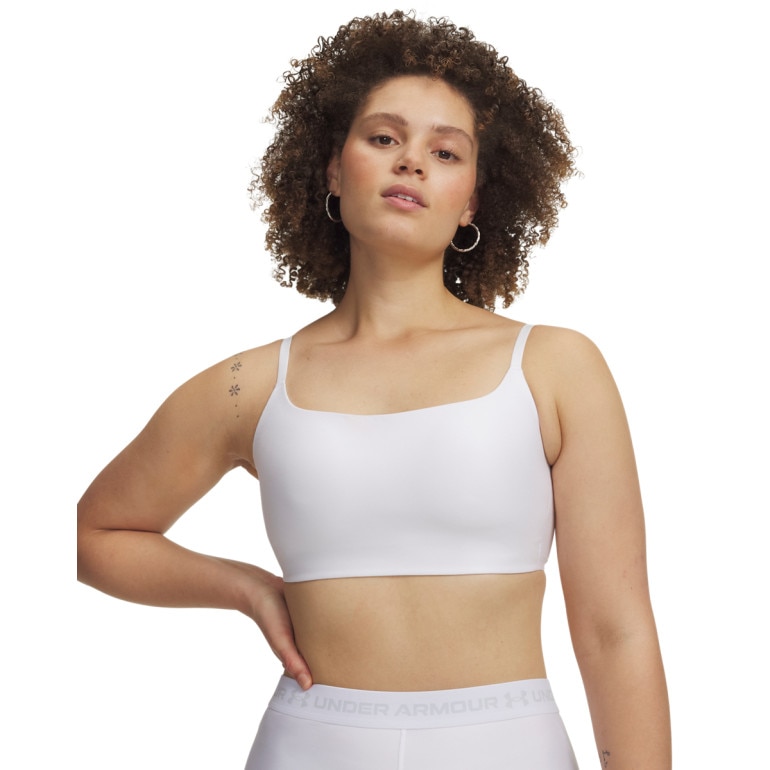 Damski biustonosz treningowy Under Armour Open Back Bralette - biały