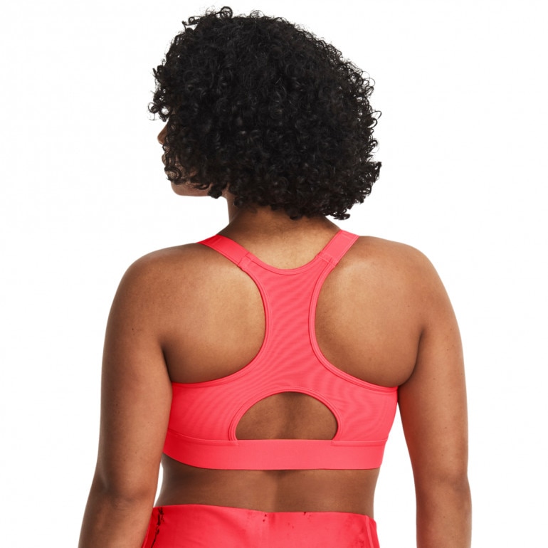 Biustonosz treningowy Under Armour UA HeatGear High - łososiowy 