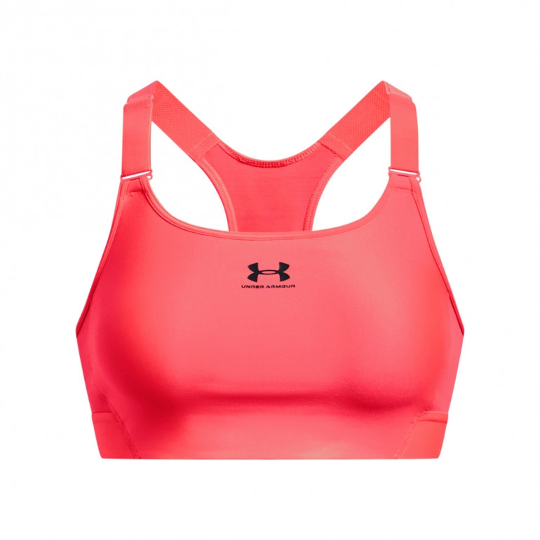 Biustonosz treningowy Under Armour UA HeatGear High - łososiowy 