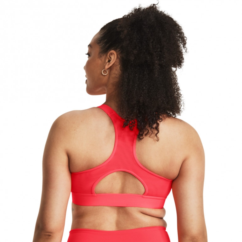 Biustonosz treningowy Under Armour UA HeatGear High - łososiowy 