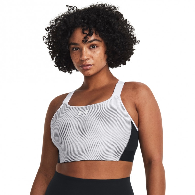 Biustonosz treningowy Under Armour UA HG Armour High Print - szary 