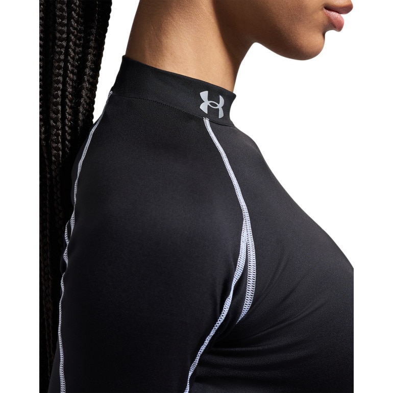 Damski półgolf kompresyjny Under Armour UA ColdGear Elite Mock - czarny
