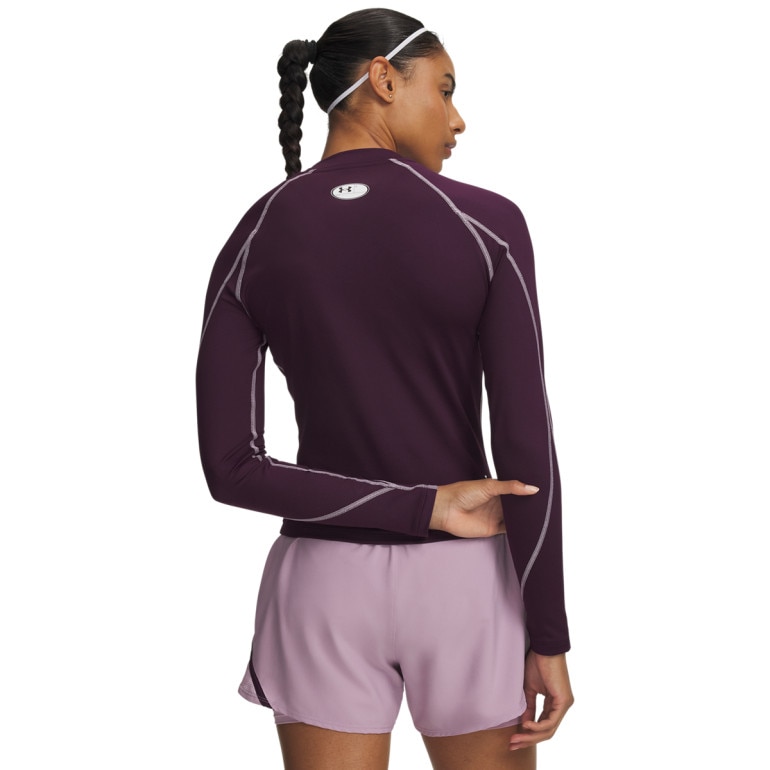 Damski półgolf kompresyjny Under Armour UA ColdGear Elite Mock - fioletowy
