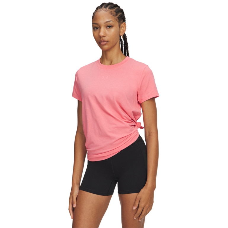 Damski t-shirt z nadrukiem Under Armour Campus Core SS - różowy