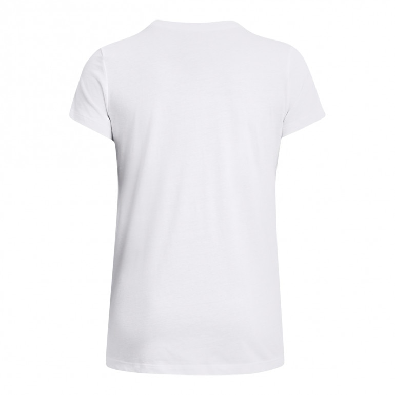 Damski t-shirt z nadrukiem Under Armour UA Rival Logo SS - biały
