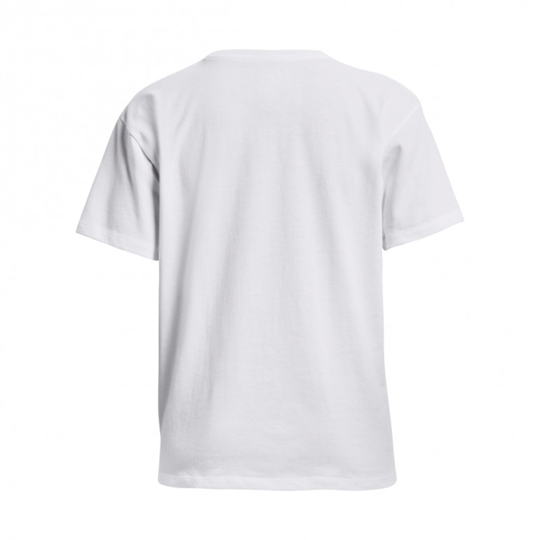 Damski t-shirt z nadrukiem Under Armour UA Make All Heavyweight SS - biały