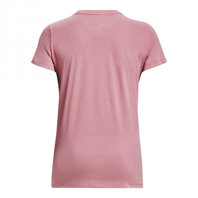 Damski t-shirt z nadrukiem Under Armour UA Rival Logo SS - różowy