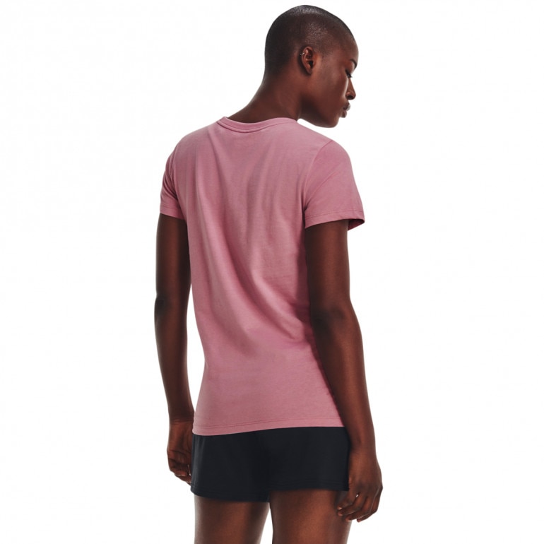 Damski t-shirt z nadrukiem Under Armour UA Rival Logo SS - różowy