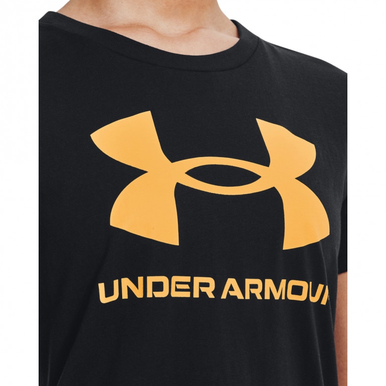 Damski t-shirt z nadrukiem UNDER ARMOUR UA SPORTSTYLE LOGO SS - czarny