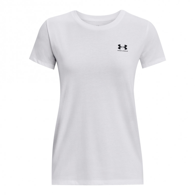 Damski t-shirt z nadrukiem Under Armour UA W Sportstyle LC SS - biały