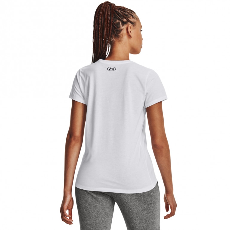 Damski t-shirt z nadrukiem Under Armour UA W Sportstyle LC SS - biały