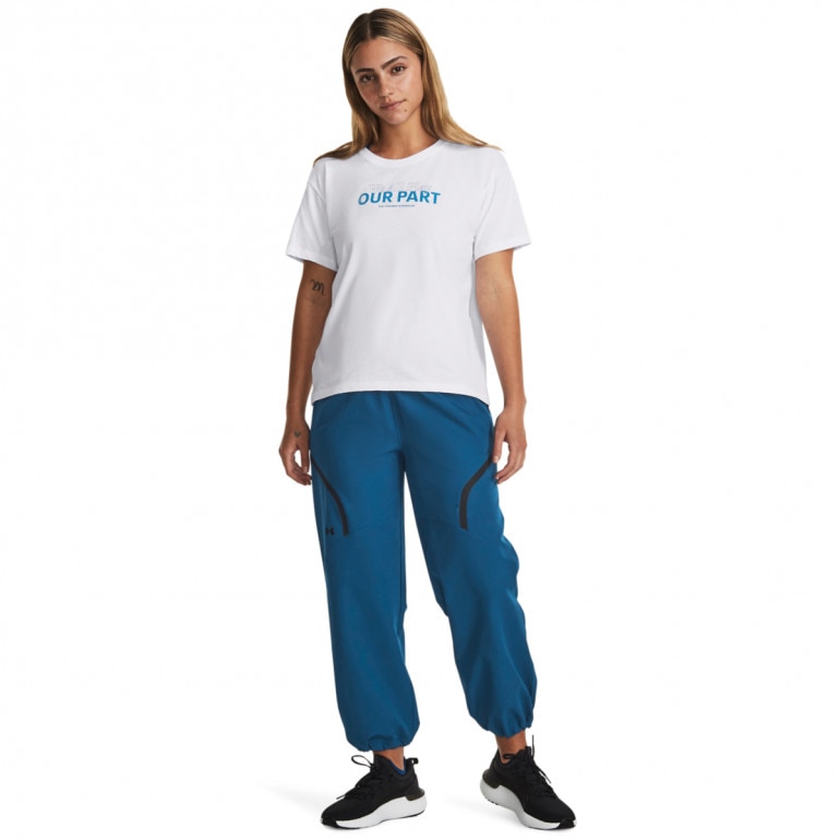 Damski t-shirt z nadrukiem Under Armour UA We All Play SS - biała