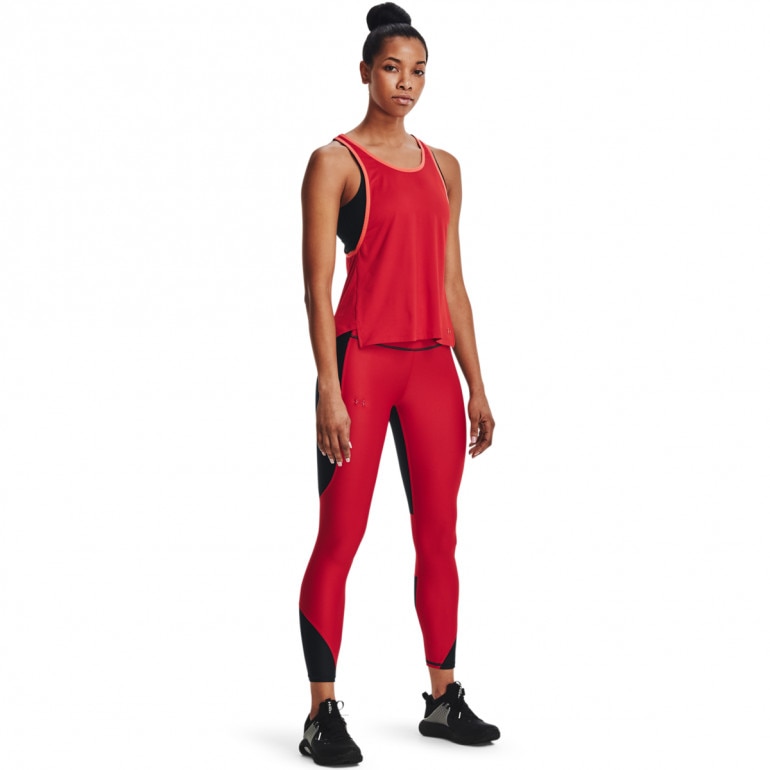 Damski top treningowy UNDER ARMOUR 2 in 1 Knockout Tank SP - czerwony