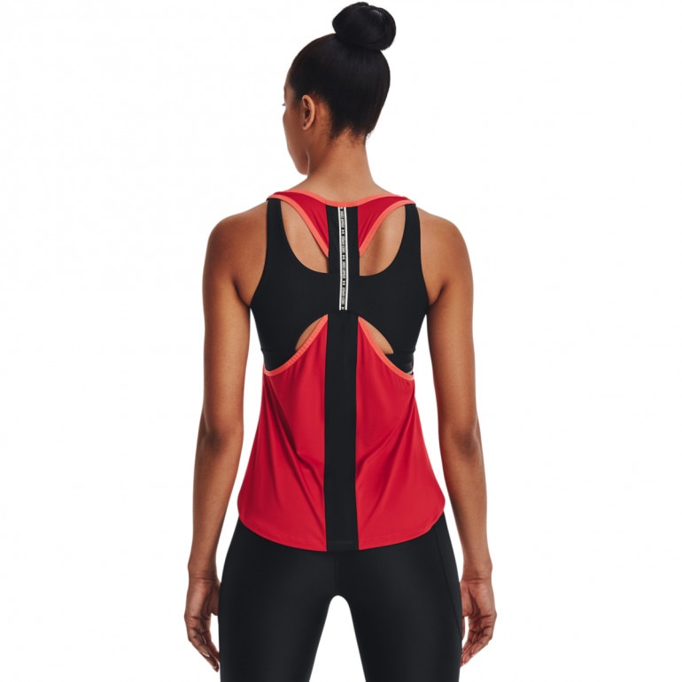 Damski top treningowy UNDER ARMOUR 2 in 1 Knockout Tank SP - czerwony