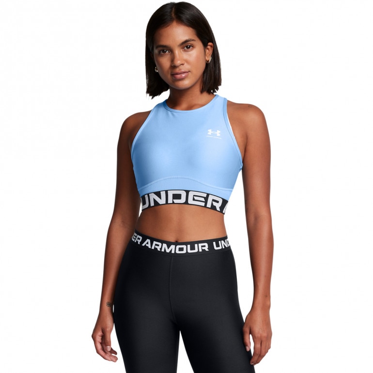 Damski top treningowy Under Armour Heatgear Rib Tank - niebieski