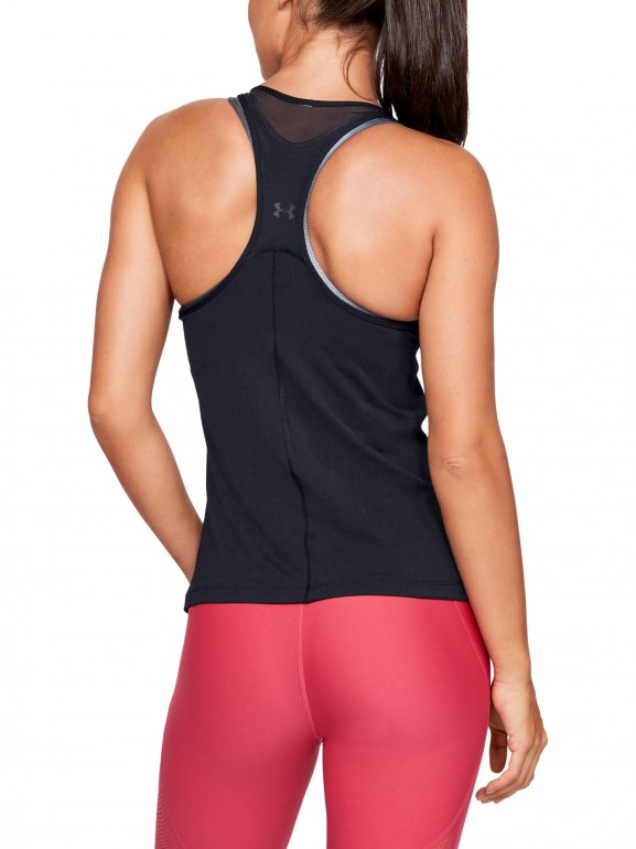 Damski top treningowy Under Armour Tech Mesh Racer Tank - czarny