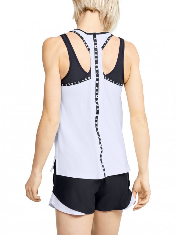 Damski top treningowy UNDER ARMOUR Knockout Tank - biały