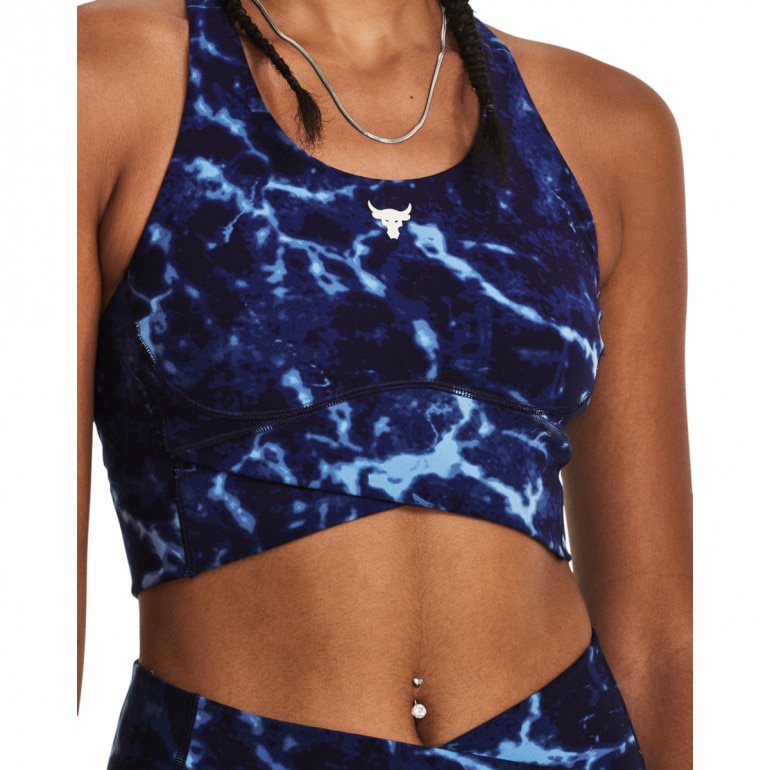 Damski top treningowy Under Armour Project Rock LG Crssover Top Pt - granatowy