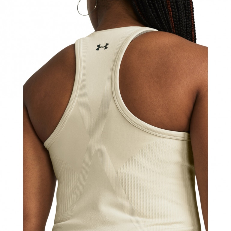Damski top treningowy Under Armour Vanish Elite Seamless Tank - kremowy