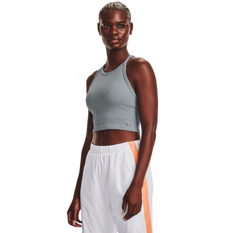 Damski top treningowy Under Armour Rush Seamless Tank - szary