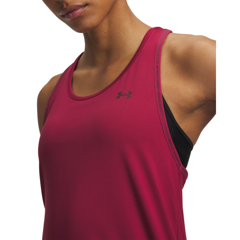 Damski top treningowy Under Armour Tech Knockout Tank - burgundowy
