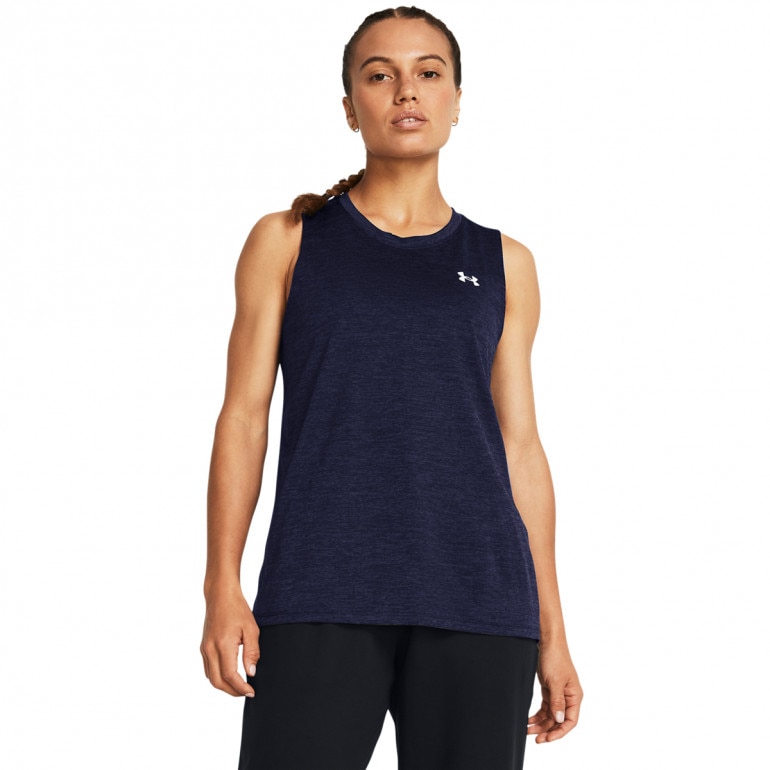 Damski top treningowy Under Armour Tech Tank Twist - granatowy 