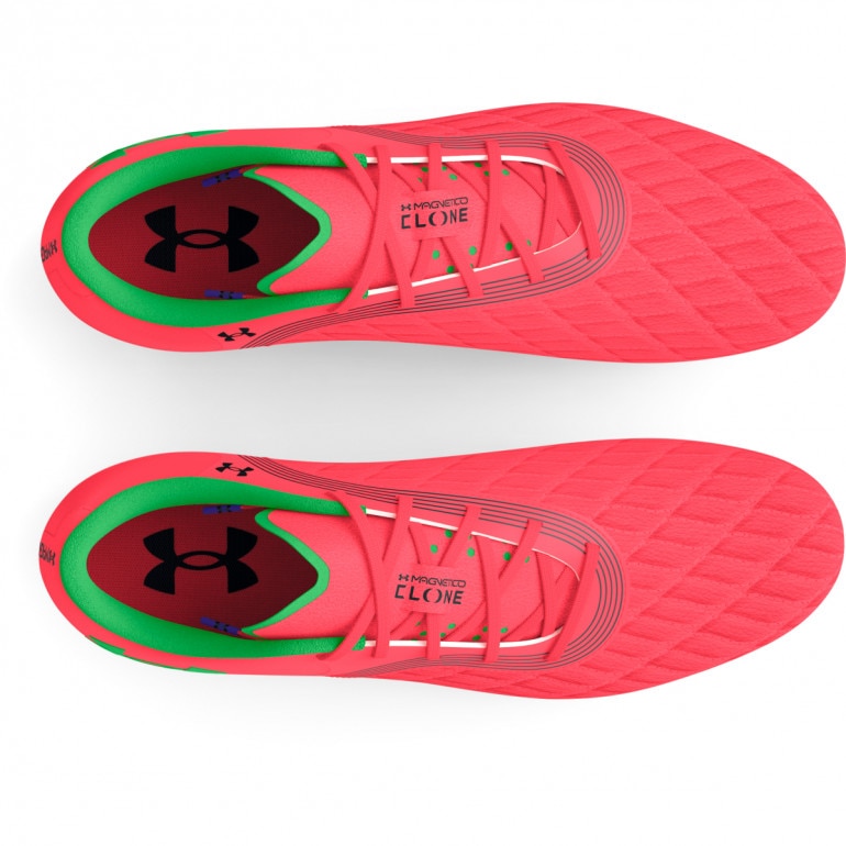 Damskie buty piłkarskie korki lanki Under Armour UA W Clone Mag Pro 3.0 FG - łososiowe