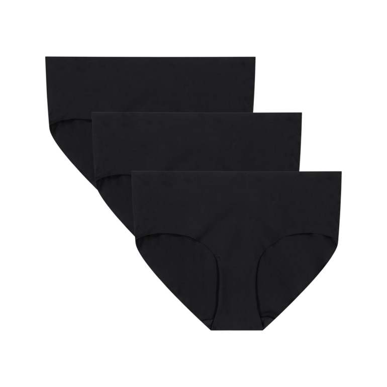 Damskie hipstery (3-pack) Under Armour UA Essential Stretch Noshow Hipster-Solid 3pk - czarne