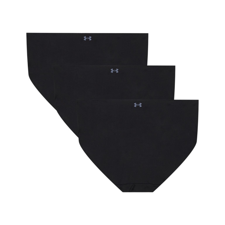 Damskie hipstery (3-pack) Under Armour UA Essential Stretch Noshow Hipster-Solid 3pk - czarne
