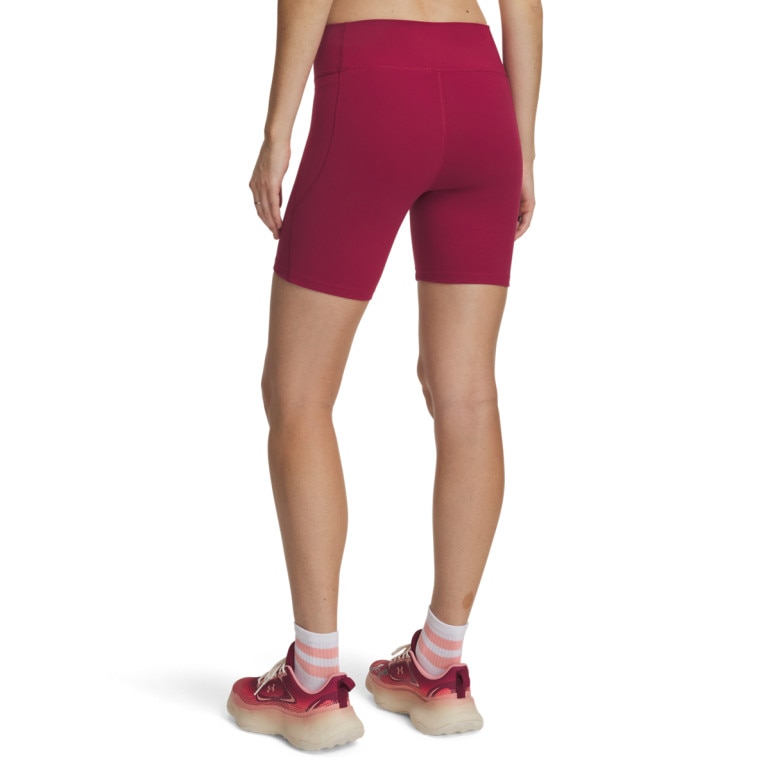 Damskie kolarki treningowe Under Armour Motion Bike Short - burgundowe