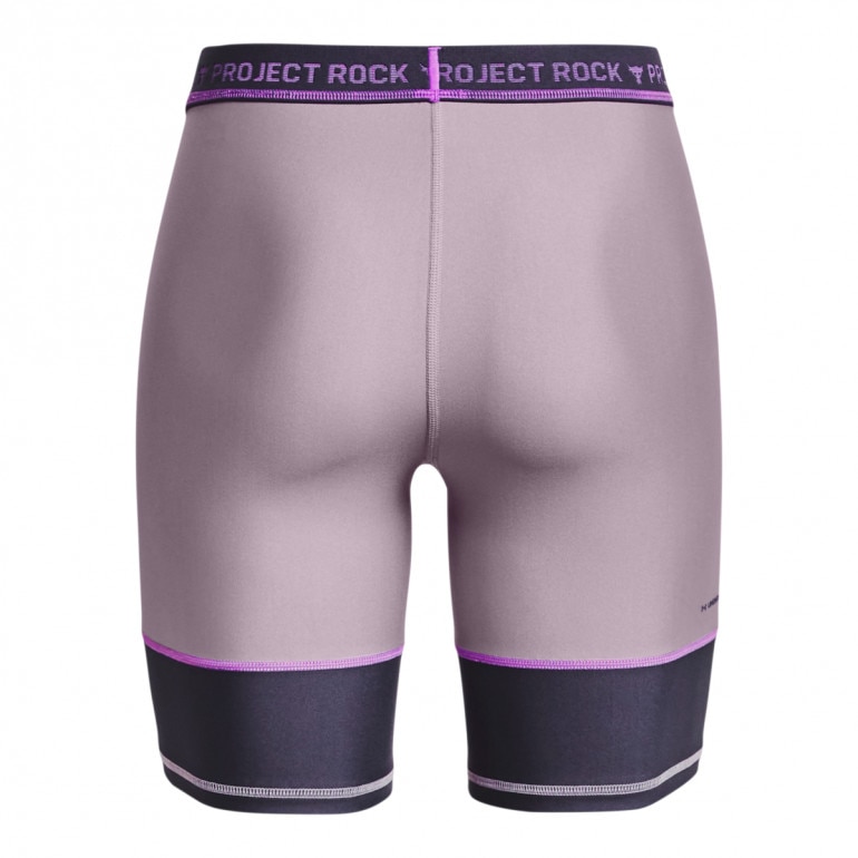 Damskie kolarki treningowe Under Armour Project Rock UA Bike Short - fioletowe