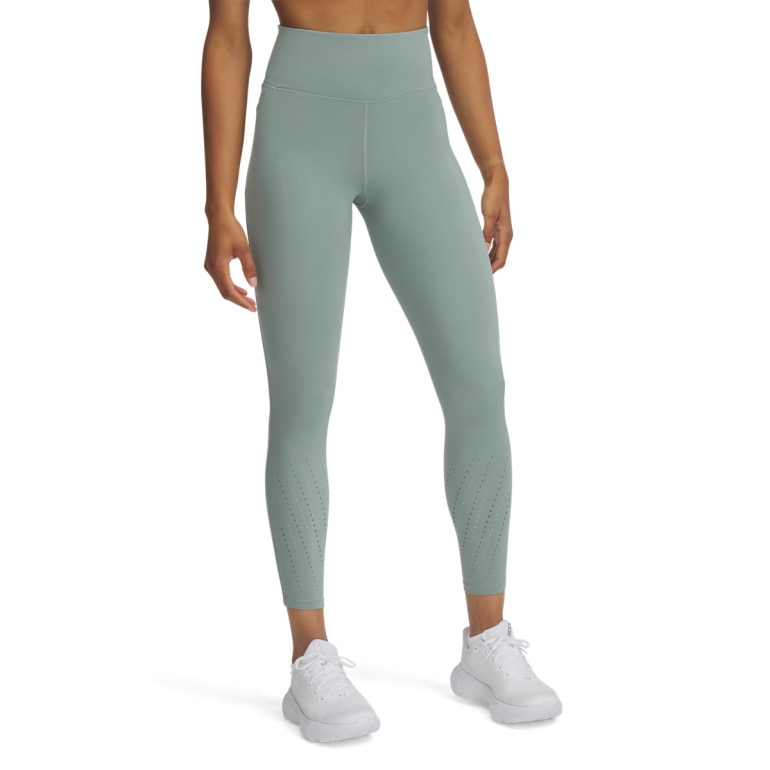 Damskie legginsy do biegania Under Armour UA Launch Elite Ankle Tights - zielone