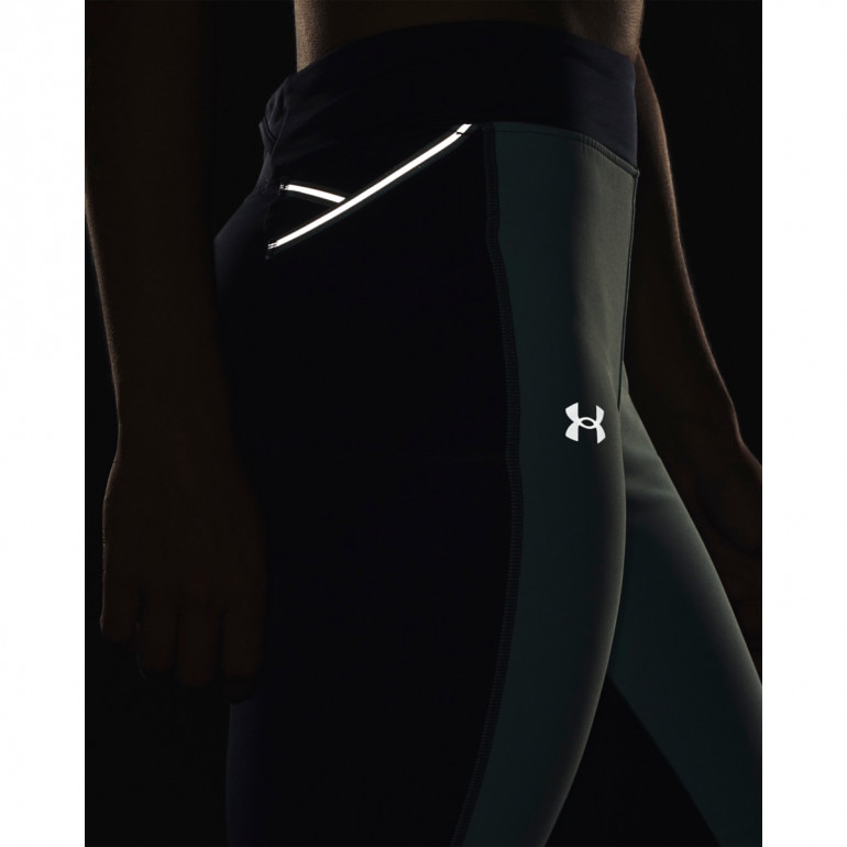 Damskie legginsy do biegania Under Armour UA Qualifier Cold Tight - miętowe