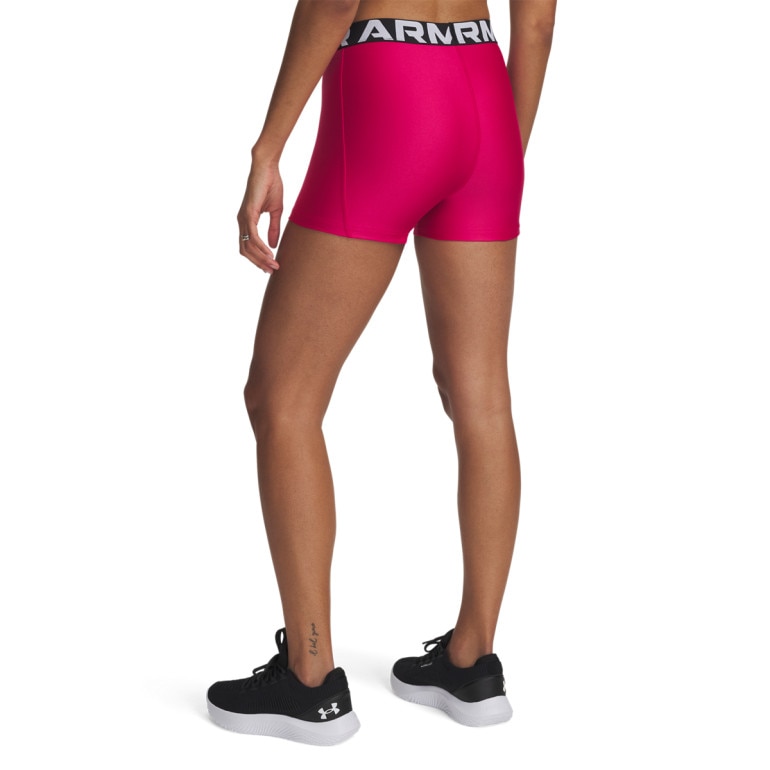 Damskie legginsy krótkie treningowe Under Armour UA Hg Authentics Shorty  - różowe