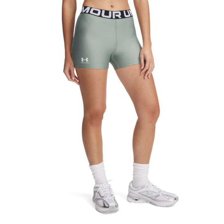 Damskie legginsy krótkie treningowe Under Armour UA Hg Authentics Shorty  - zielone