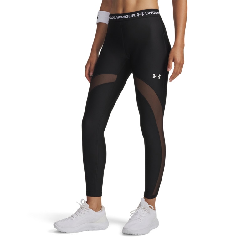 Damskie legginsy treningowe Under Armour HeatGear Mesh Legging - czarne