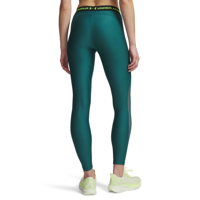 Damskie legginsy treningowe Under Armour HeatGear Mesh Legging - zielone