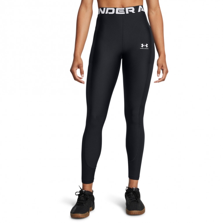 Damskie legginsy treningowe Under Armour Heatgear Rib Legging - czarne