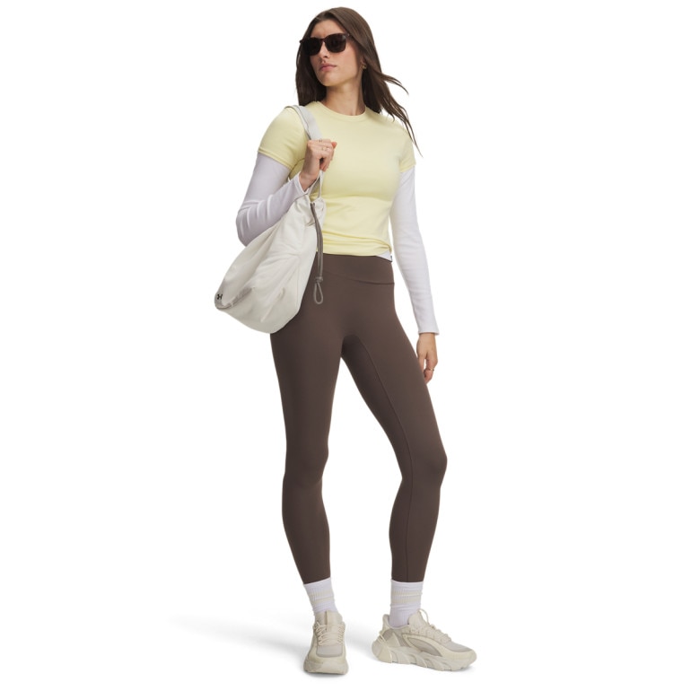 Damskie legginsy treningowe Under Armour Meridian 7/8 Legging - brązowe