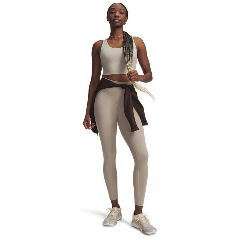 Damskie legginsy treningowe Under Armour Meridian Ankle Leg - beżowe