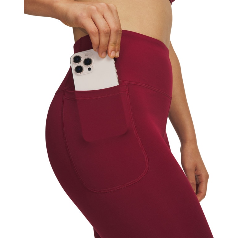 Damskie legginsy treningowe Under Armour Motion Ankle Leg Emea - bordowe