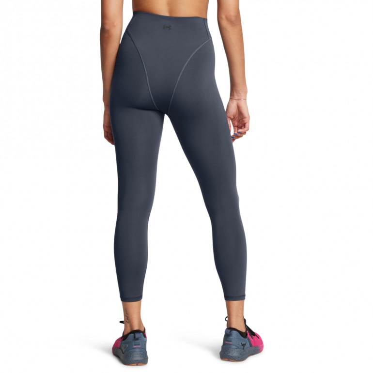 Damskie legginsy treningowe Under Armour Project Rock Let's Go Grind Ankle Leggings - szare