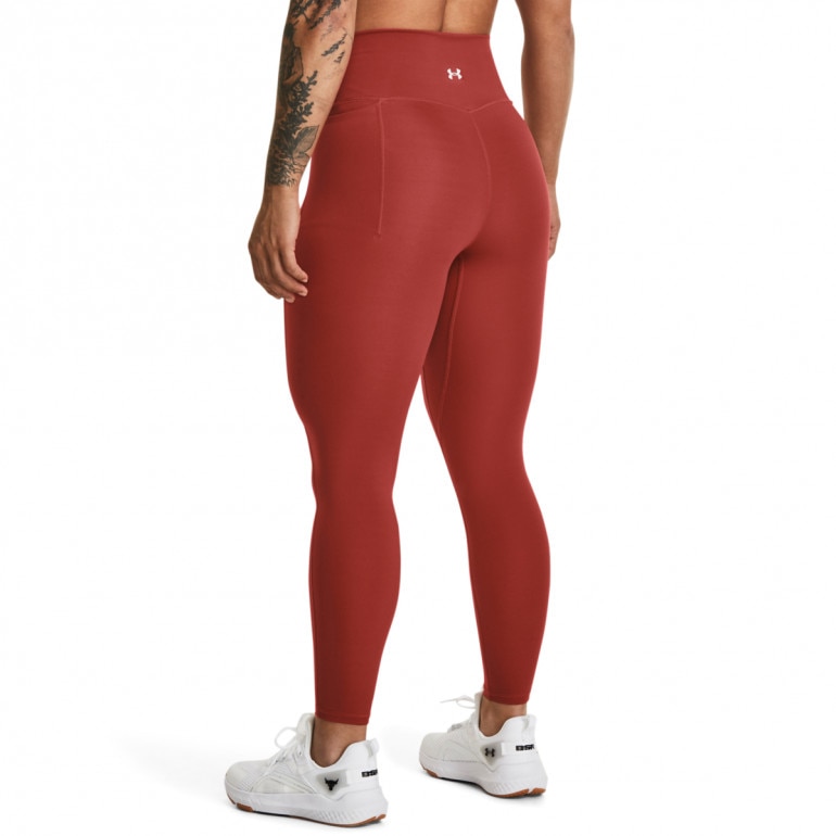 Damskie legginsy treningowe Under Armour Project Rock LG Crossover Ankle Leggins - brązowe
