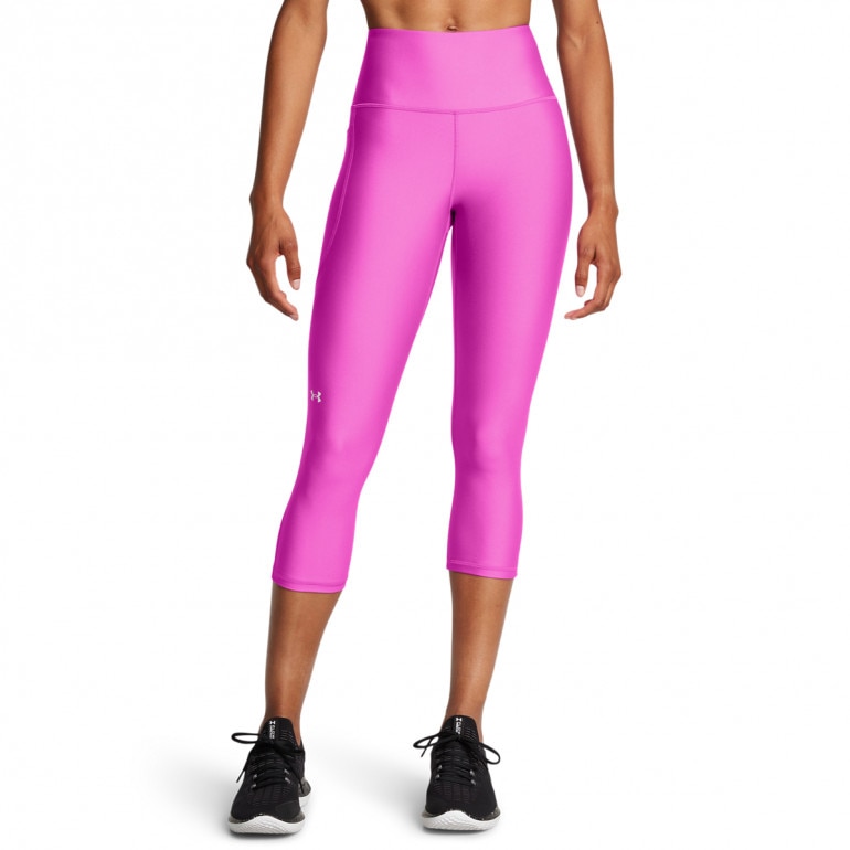 Damskie legginsy treningowe Under Armour Tech Hi Capri - różowe