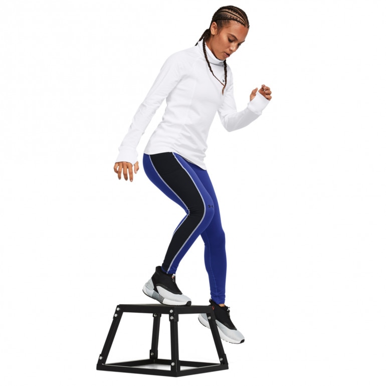 Damskie legginsy treningowe Under Armour Train CW Leg Novelty - niebieskie 