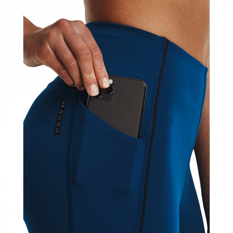 Damskie legginsy treningowe Under Armour UA Rush Vent Ankle Legging - granatowe