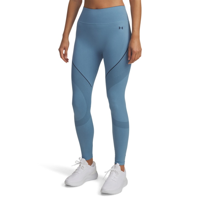 Damskie legginsy treningowe Under Armour UA Vanish Seamless Legging - niebieskie