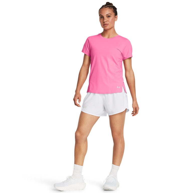 Damskie spodenki do biegania Under Armour UA Fly By 3'' Shorts - białe