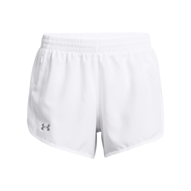 Damskie spodenki do biegania Under Armour UA Fly By 3'' Shorts - białe