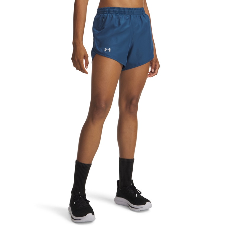 Damskie spodenki do biegania Under Armour UA Fly By 3'' Shorts - niebieskie